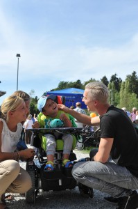 Jakob und Julian mit Jakobs Mama und Schwester