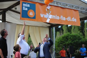 Schirmherr Landrat Franz Meyer mit Andy Borg und Oliver Robl